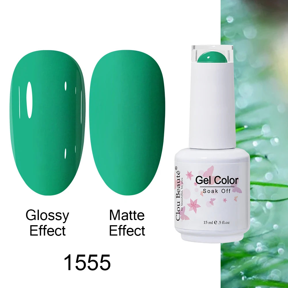 Clou Beaute Royal Blue Color Winter Trendy Semi Permanent Nail Art Manicure Varnishes Gel Nail Polish Hybrid Base Gel Top Coat