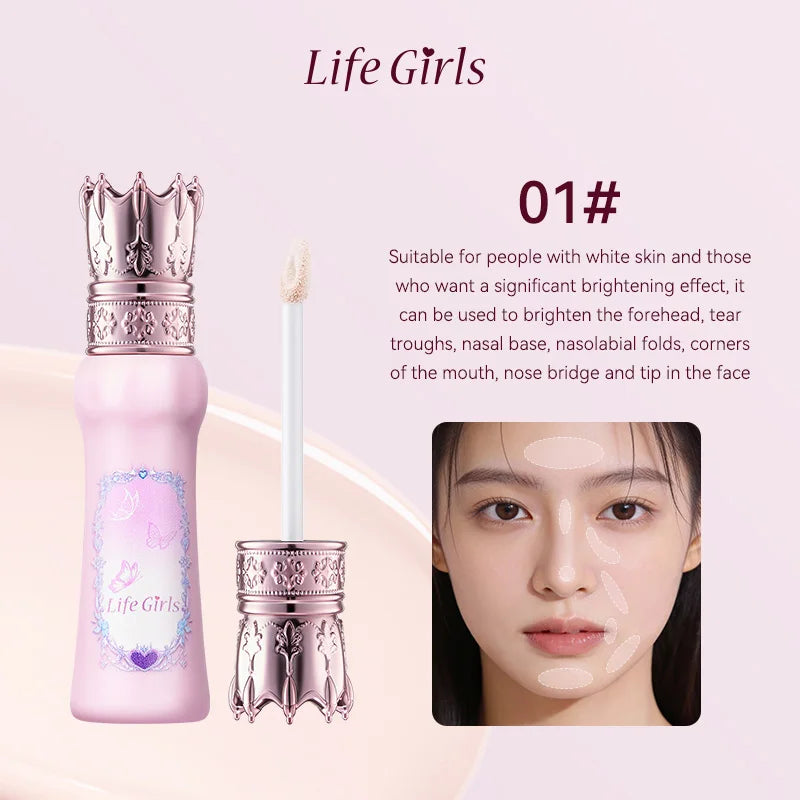 Hua Yin Ji Brightening Concealer, a fair-skinned girl's tender pink look, natural nude makeup, and a natural look,flowers