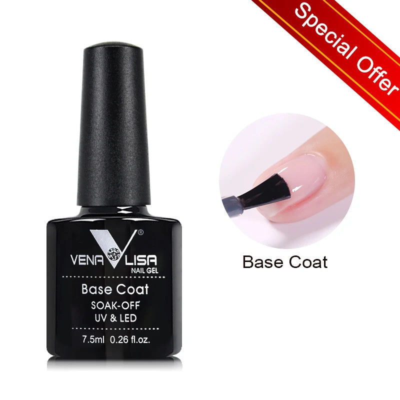 VENALISA 3-in-1 UV Gel Polish One-Step Gel Lacquer Organic Soak off Nail Art Varnish for LED/UV Light New Arrival Nail Salon