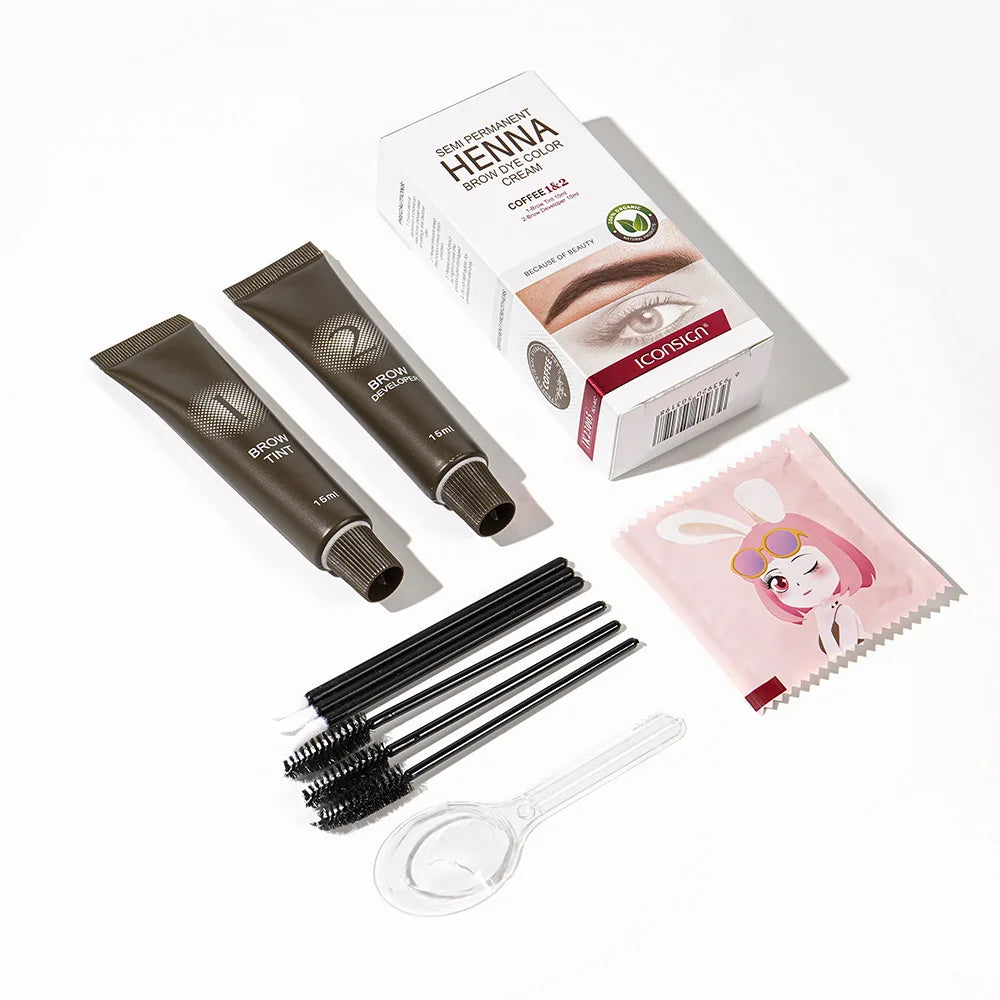 Eyelash and Eyebrow Tint Kit - Waterproof Permanent Dye Cream