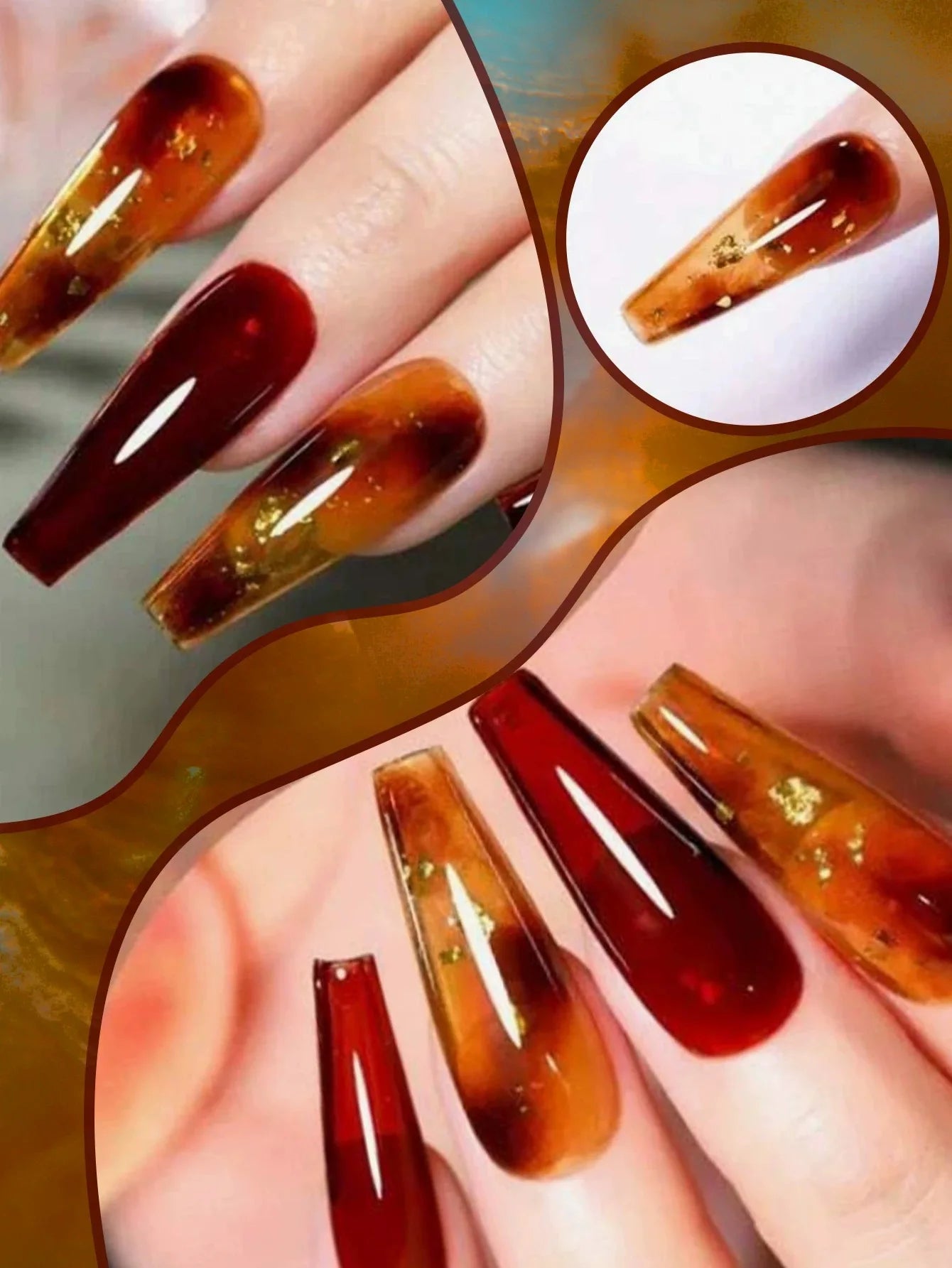 MIANEL 10ML Brown Amber Series Jelly Gel Nail Polish 2026 New Popular Ice Clear Caramel Nail Polish Black Nails 1-6pcs