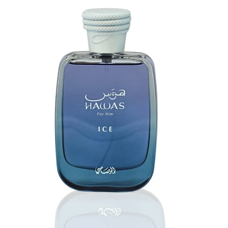 RASASI Hawas Ice for Men Eau de Parfum Spray 100 ML Original Arab Perfumes Lasting Aromatic Pheromones Perfume Cologne 3.4 Ounce