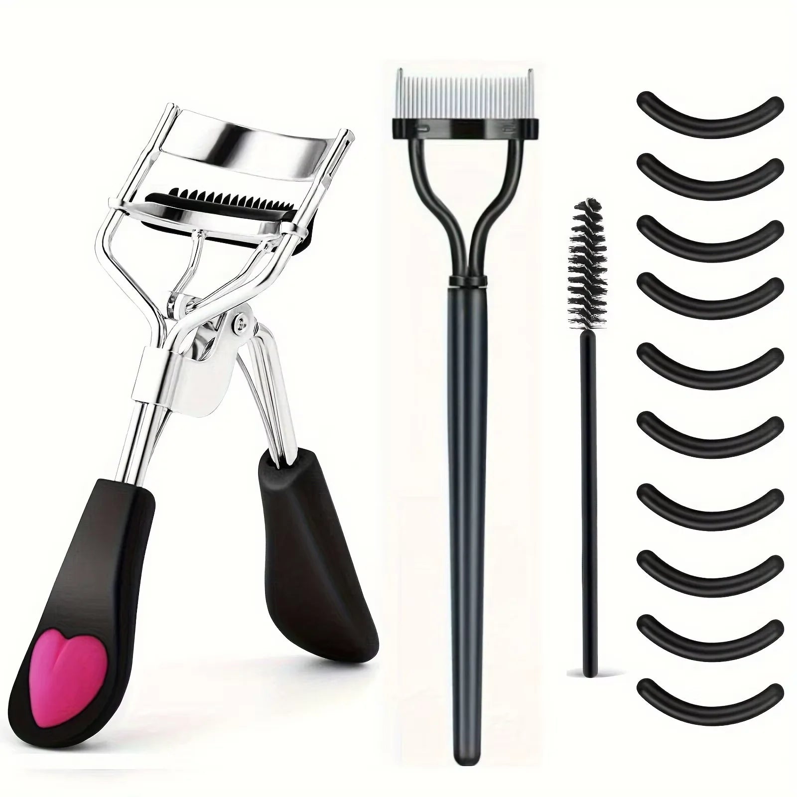 7/16PCS Eyelash Curler Set With 10pcs Replacement Pads For Women Professional Eyelashes Curling Tweezers Clips Lasting Eye Tool