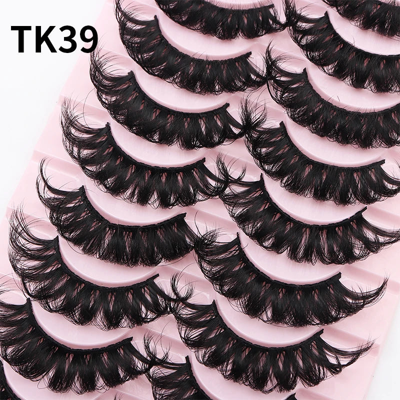 Russian Strip Lashes Makeup Lashes 25mm 3D Mink Volume Fluffy Natural False Eyelashes Thick Dramatic Mink Eyelashes Wholesale