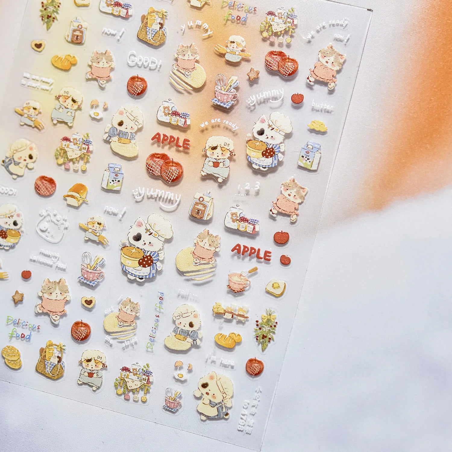 1pcs 5D Japanese Kawaii Bear Nail Art Stickers Brown Cartoon Animals Self-Adhesive Nail Decoration Decals DIY Slider Accessories
