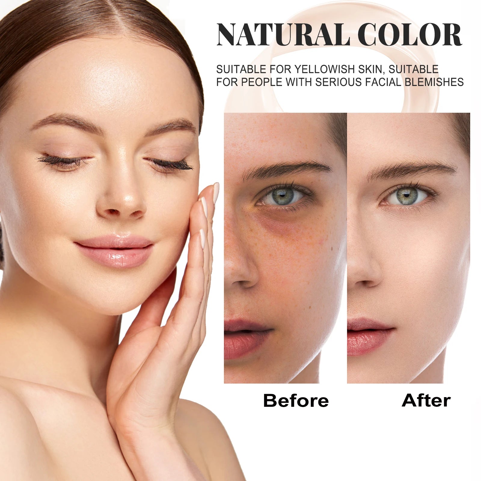3 Pcs Concealer Stick Multi-Use Concealer Makeup Dark Circles Treatment, Lightweight, Full Coverage, Long Lasting