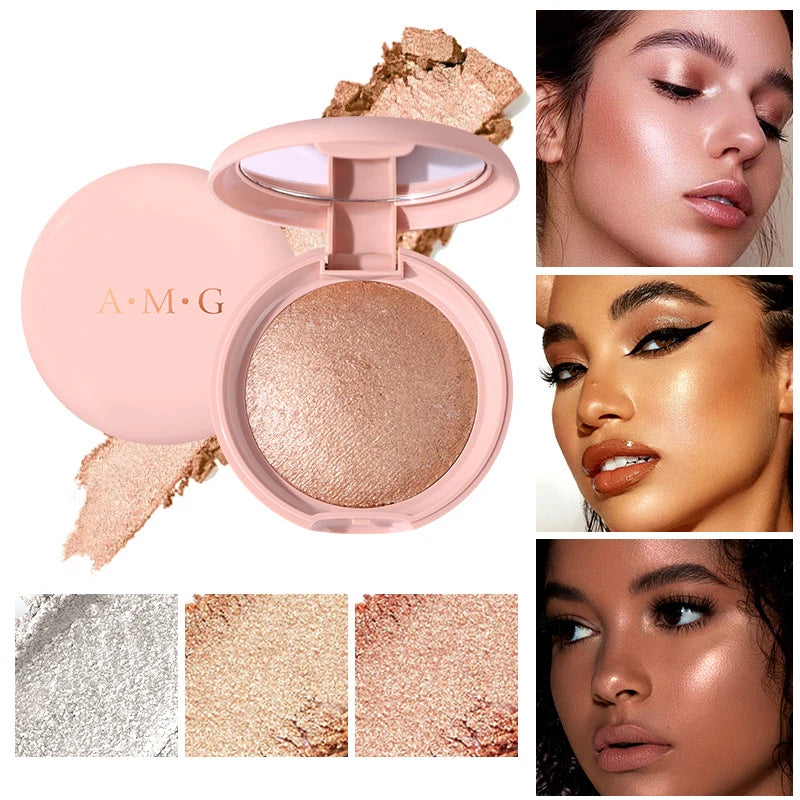 Waterproof Highlighter Powder - Long-Lasting Shimmer Glitter Face Contour Brighten Makeup for Eyes,Cheeks,Body,Hair Cosmetic