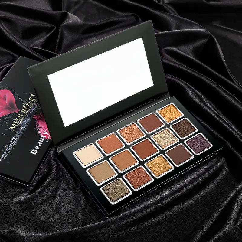 15 Colors Glitter Eyeshadow Palette Matte Waterproof Long Lasting Pressed Powder Cosmetics Kit Fashion Women Eye Makeup palette