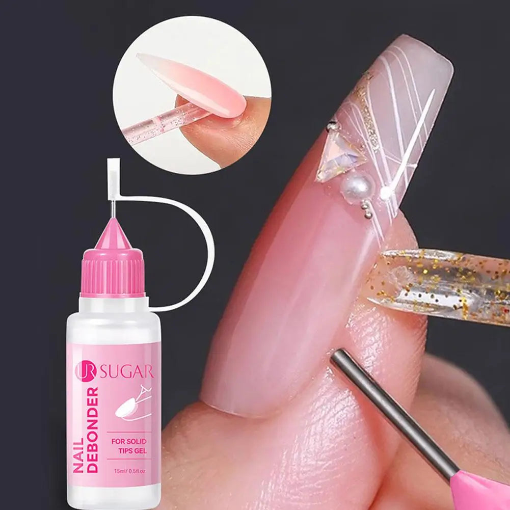 15ML Nail Glue Remover for Press on Acetone Free Nail Polish Remover Multi-Functional Remover for Nails Tips Gentle Glue Remover