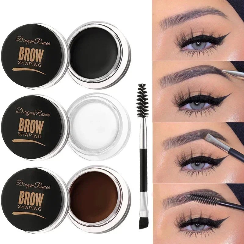 3D Wild Eyebrow Tint Cream - Waterproof Matte Brown Black Gel