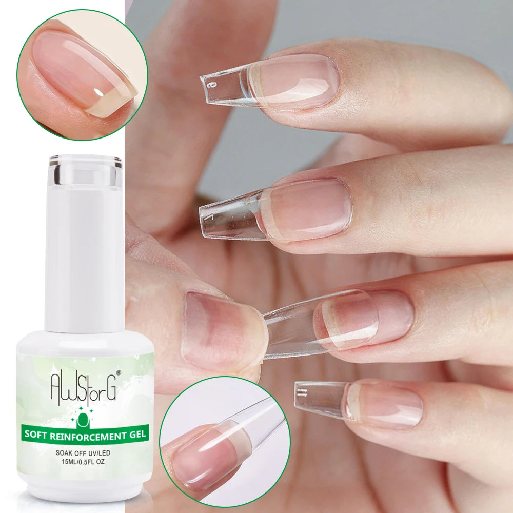 AWStorG 15ML Super Top Coat  Function Gel No Wipe Matte Top Gel Transparent Soak Off  UV LED NailArt Manicure Gel Varnish Primer