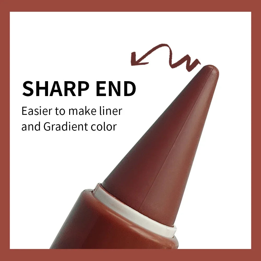 Tapered Gradient Lip Liner Matte Black Brown Velvet Lipstick Waterproof Non Sticky Contouring Tint Lipliner Crayon Lip Makeup