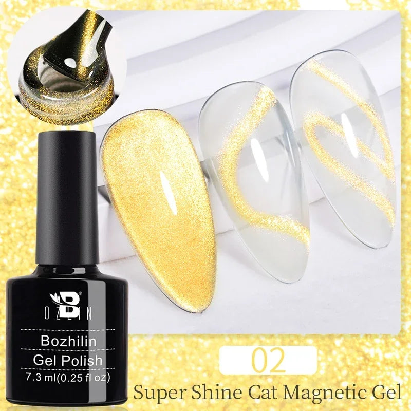 AWStorG 7.5ml Crimson Velvet Cat Eye Magnetic Gel Nail Polish Shiny Ruby Red Cat Eye Gel Soak Off UV Semi-Permanent Nail Art