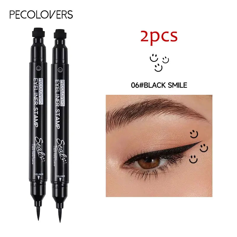 2-in-1 Star & Moon Stamp Liquid Eyeliner - Black Waterproof