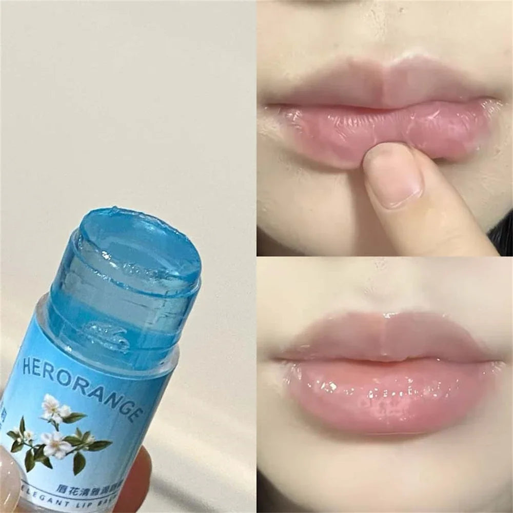 Transparent Coconut Fruit Lip Balm Lip Care Moisturizing Fade Fine Lines Jelly Lip Gloss Lipstick Anti-drying Hydration Makeup