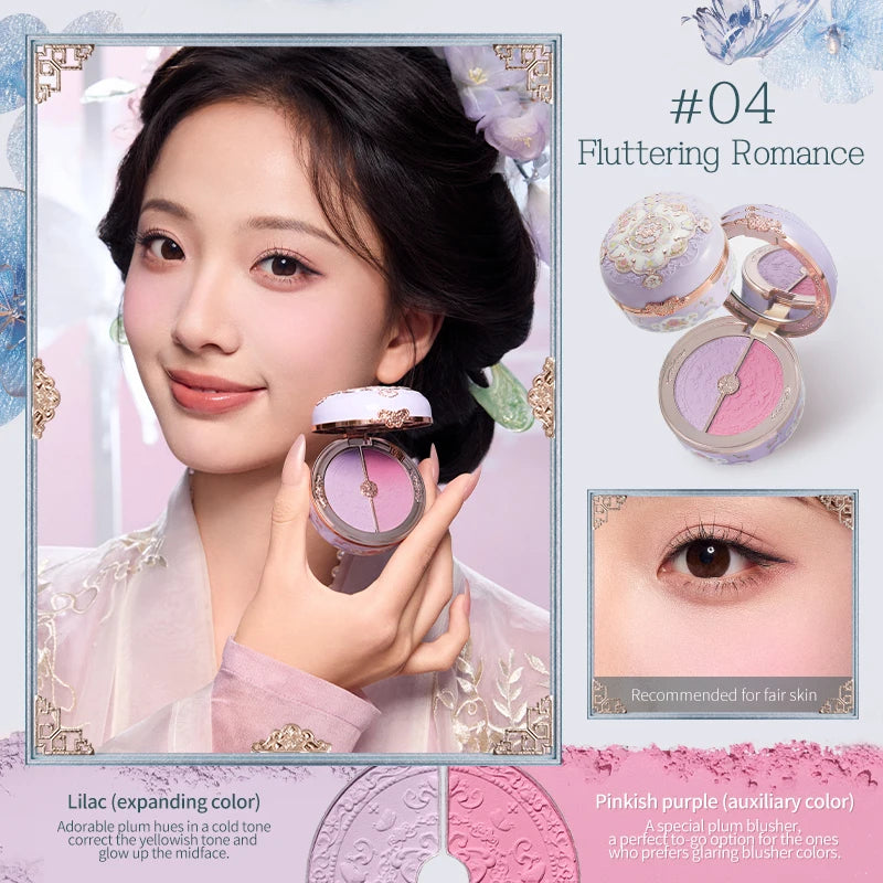 Flower Knows Butterfly Cloud Collar Collection Rouge Box Highlighting & Blush Duo Powder Brightening Auxiliary colors 6g