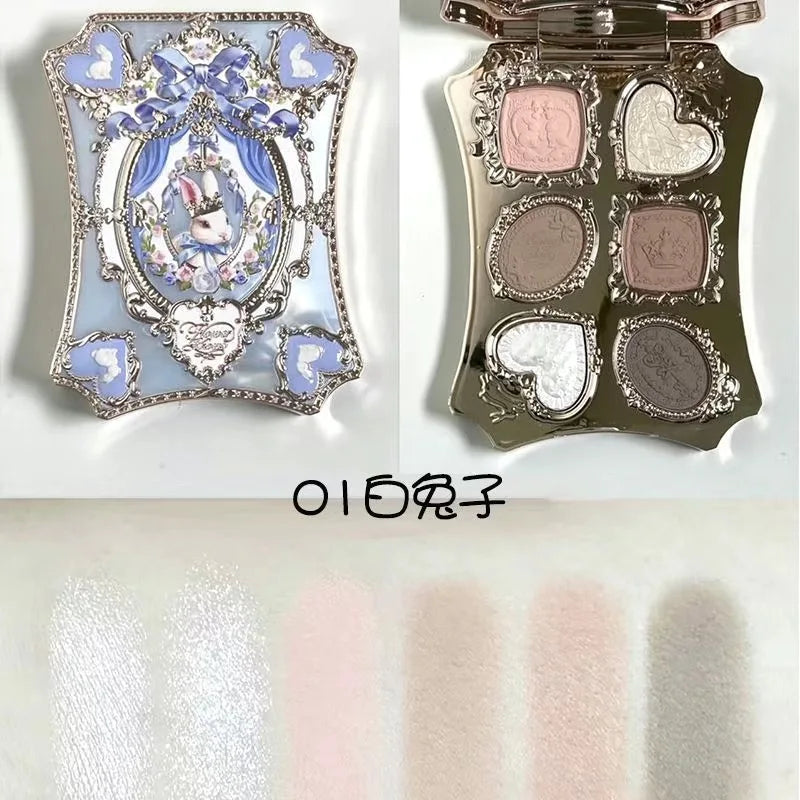 Flower Knows Sweetie Bear Eyeshadow Palette - 6 Colors Matte Shimmer