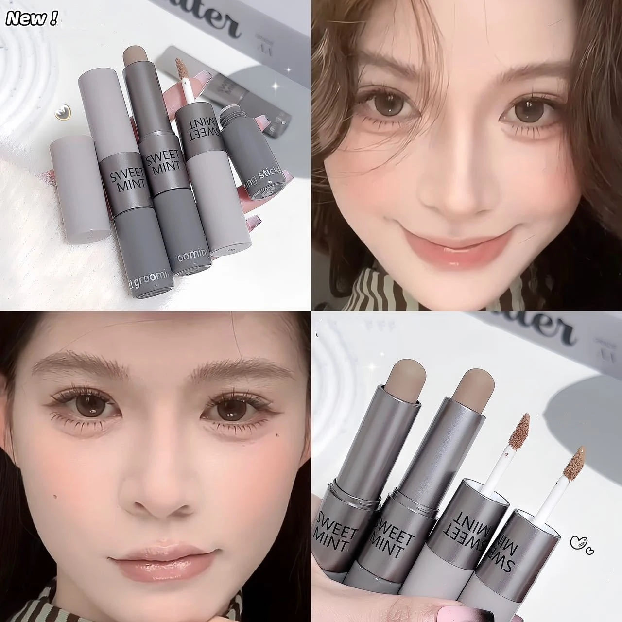 Dual-End Liquid Bronzer Stick Face Brightening Shaping Concealer Pencil 3D Long Lasting Corrector Nose Shadow Contouring Makeup