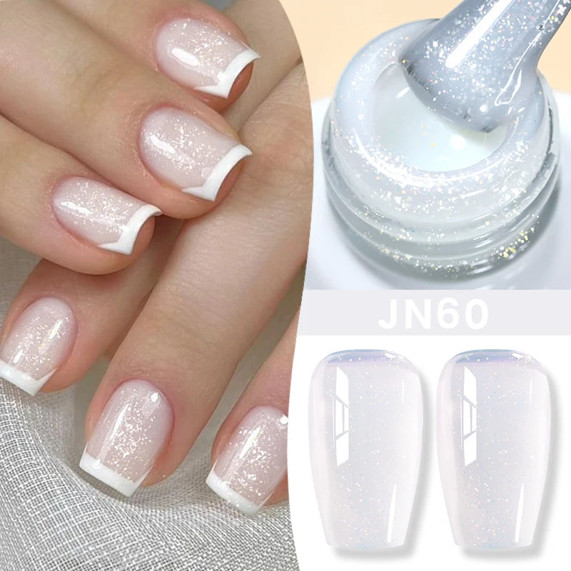BORN PRETTY 10ml Jelly Nude Gel Nail Polish 50 Colors Semi Transparent Nail Art Nail Supplies Soak off UV LED Nails Gel Varnish