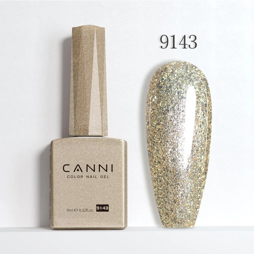 CANNI Hema Free Nail Gel Polish Fall Color Collection Semi Permanent Diamong Long Wear Top Coat Red Gorgeous JellyNude Color 9ml