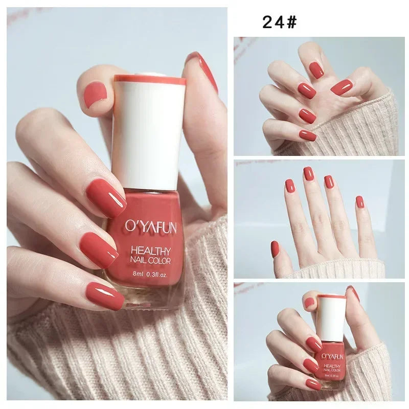 40 Colors Autumn Brown Colors Series Gel Varnish Water Based Nail Polish  Water Based No Baking Quick Dry Peel Off Nail Varnish