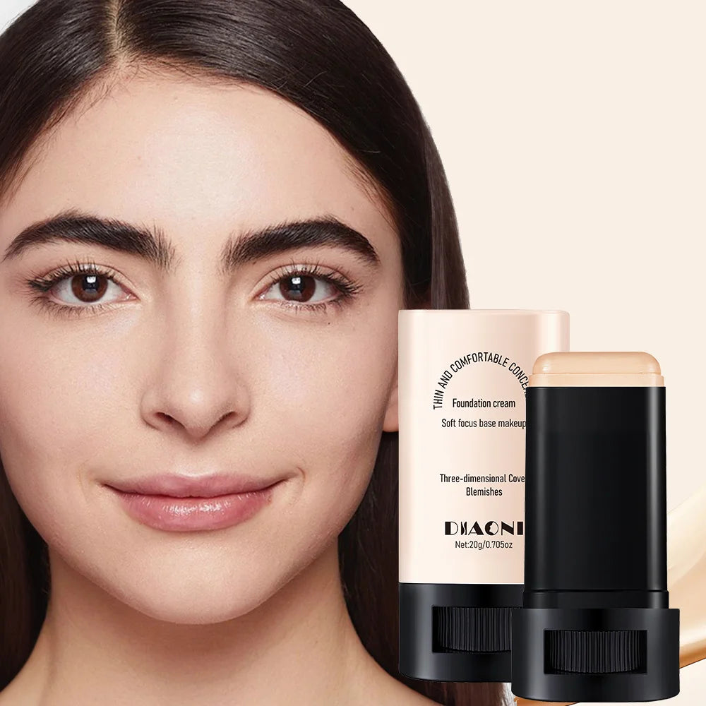 Lazy Foundation Stick, Natural, Hydrated and Refreshing, Light Makeup, Non-drying Concealer Foundation Stick