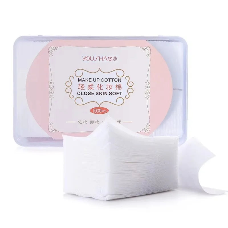 High Quality 1000PCS/Set Disposable Makeup Cotton Wipes Soft Remover Pads Facial Cleansing Paper Wipe Cosmetic Pad