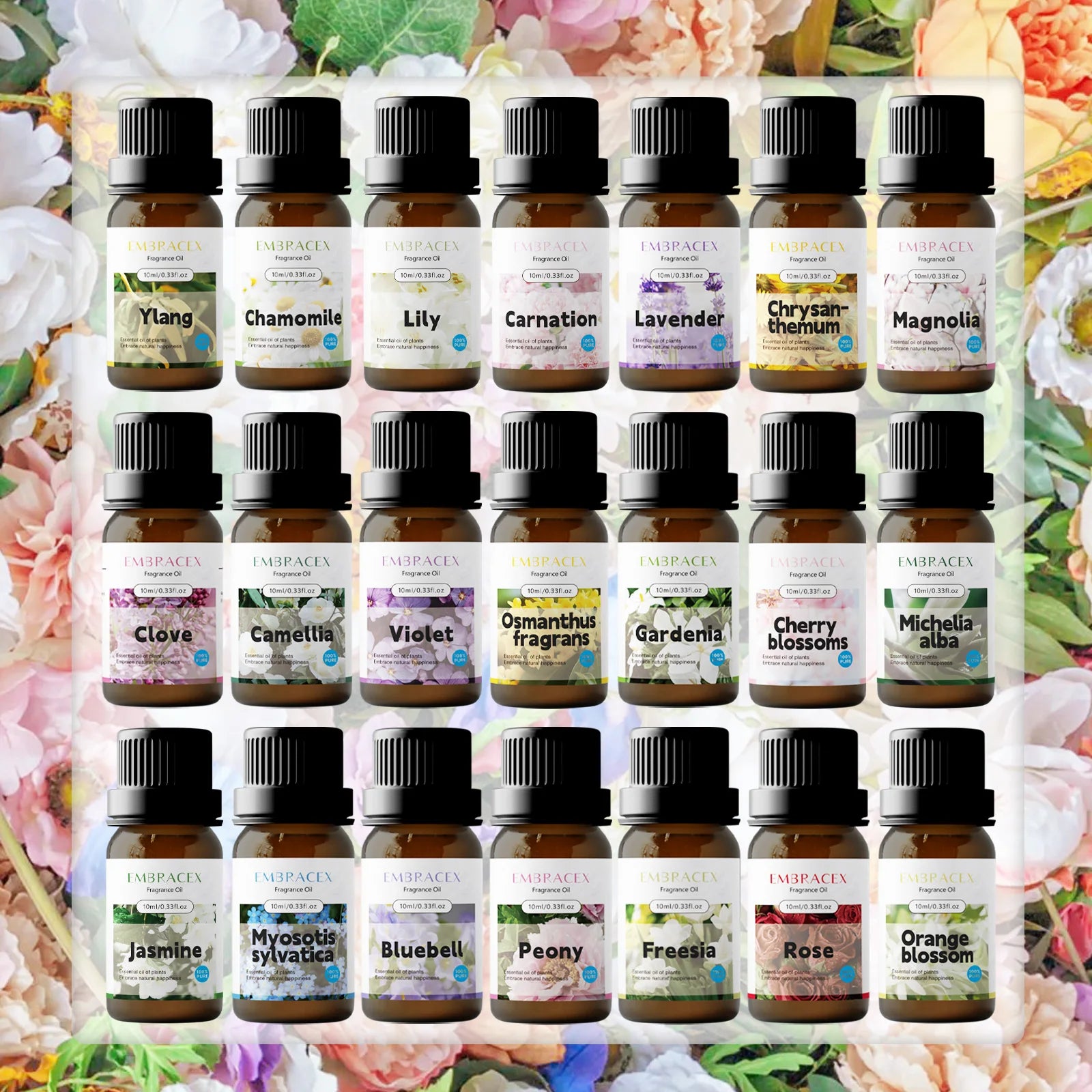 10ml Michelia Alba Essential Oil Natural Floral Fragrance Perfume - Exquisite Floral Fragrance for Aromatherapy & Daily Wear