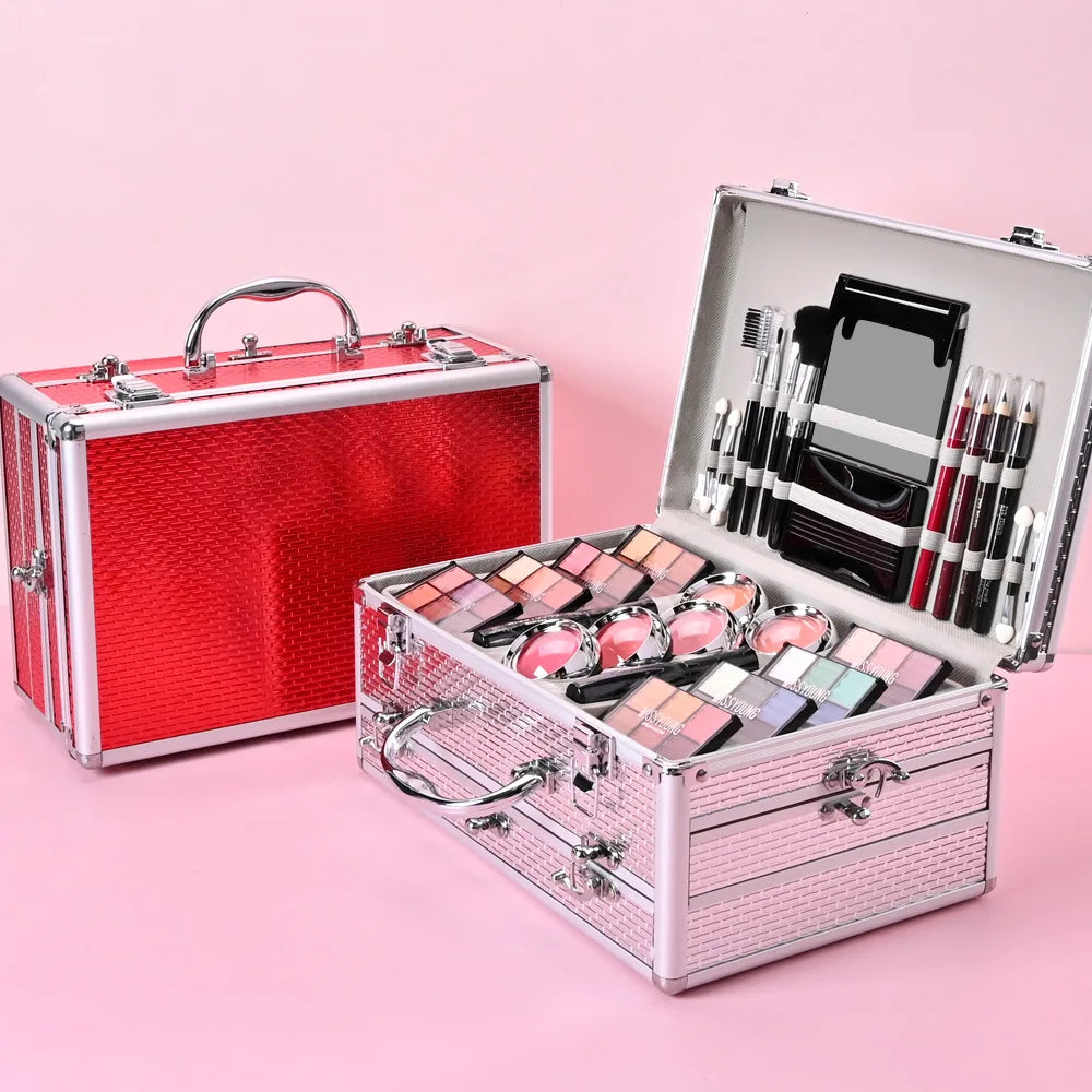 Makeup Gift Set for Women Full Kit All in One Make up Face Powder Eyeshadow Palette Lipstick Makeup Brushes Highlighter Bronzer