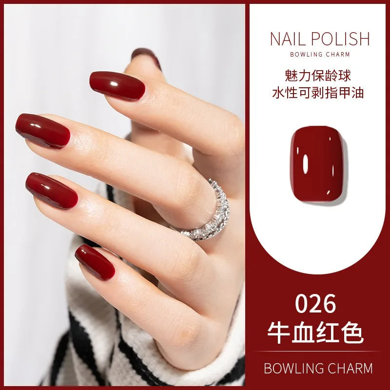 40 Colors New Nail Polish for Summer Water-based Quick Drying Tearable Nail Art Semipermanent Monochrome No Baking Lamp Varnish