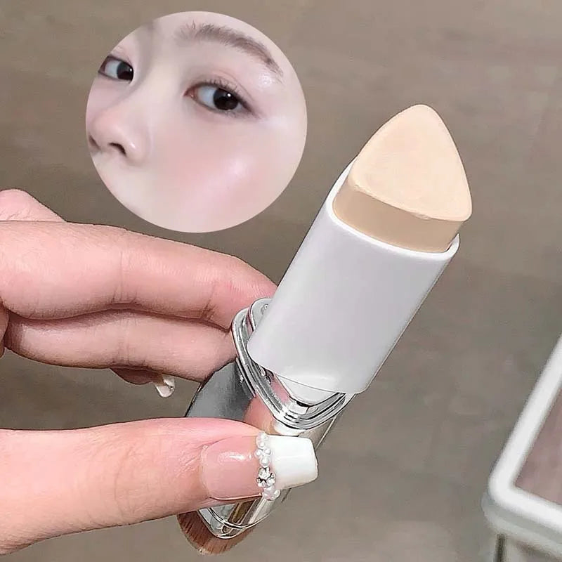 Triangle Eraser Foundation Stick Water Moist Lightweight Concealer Foundation Cover Moisturizing Brightening Face Beauty Makeup