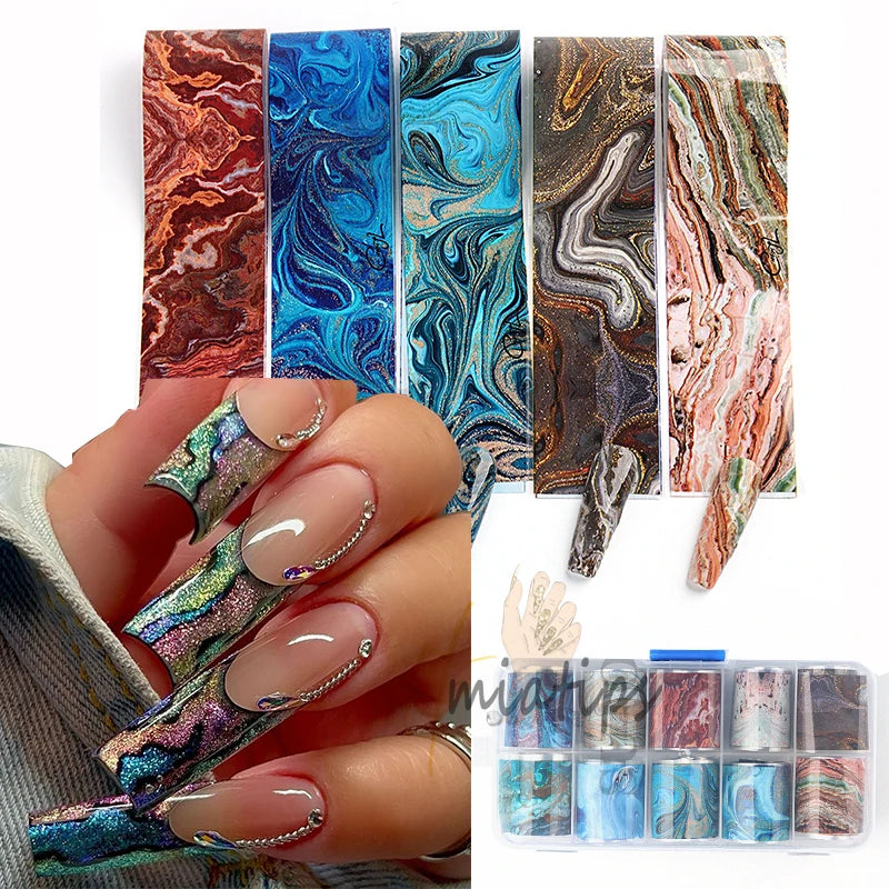 Neon Jelly Animal Nail Foils for Transfer Paper Stickers Sliders Adhesive Wraps DIY Water Leopard Print Nail Art Decorations