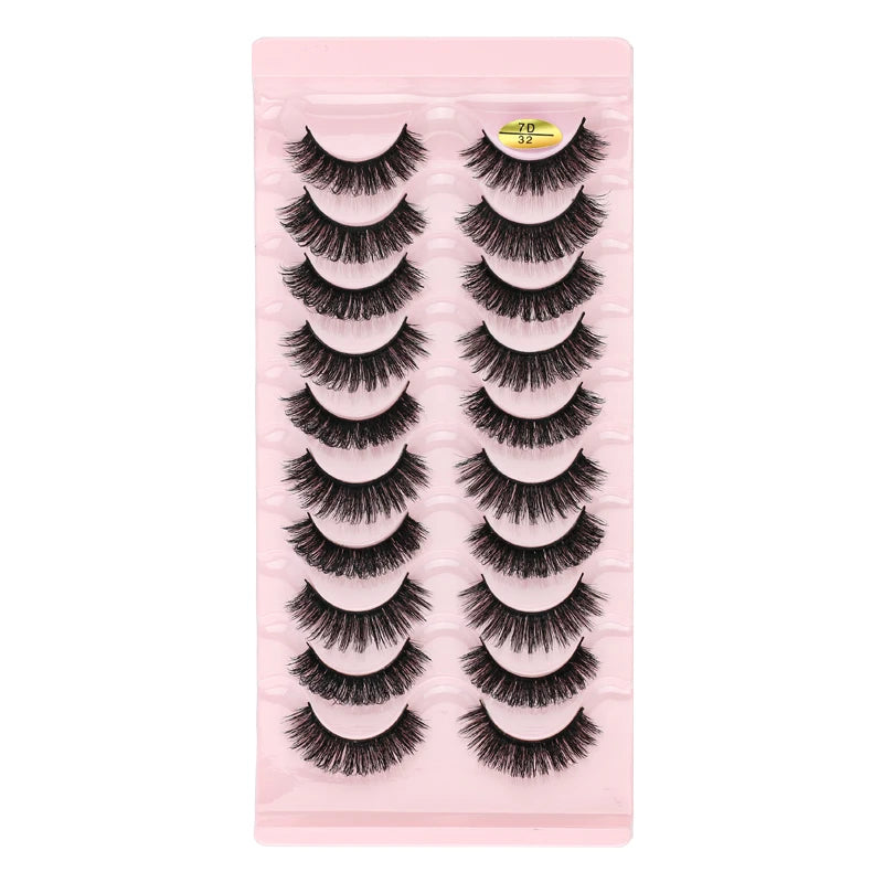 SHIDISHANGPIN 3/5/16 Pairs Natural Long False Eyelashes Dramatic Fluffy 3D Mink Lashes Wispy Wholesale Eye Lashes Thick Cils