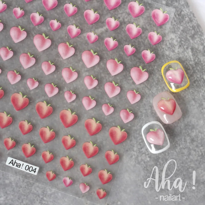 1pcs 5D Japanese Kawaii Bear Nail Art Stickers Brown Cartoon Animals Self-Adhesive Nail Decoration Decals DIY Slider Accessories
