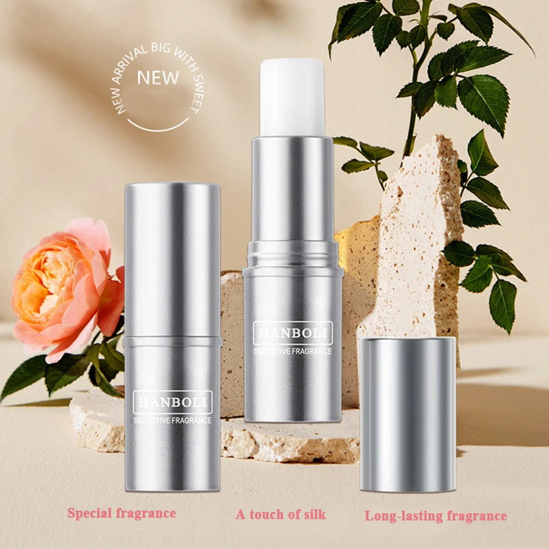 Heart-pounding solid perfume for men and women, light fragrance, long-lasting, natural and fresh perfume, portable perfume