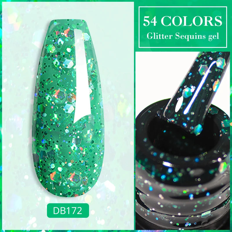 7ML Ice Transparent Glass Bead Moonlight Cat Eye Magnet Gel Nail Polish Jelly Ultra Shine Glitter Semi Permanent Soak Off UV Gel