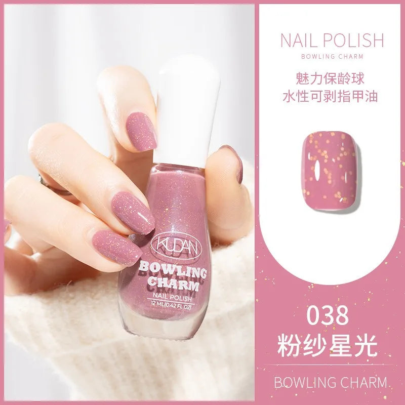 40 Colors New Nail Polish for Summer Water-based Quick Drying Tearable Nail Art Semipermanent Monochrome No Baking Lamp Varnish