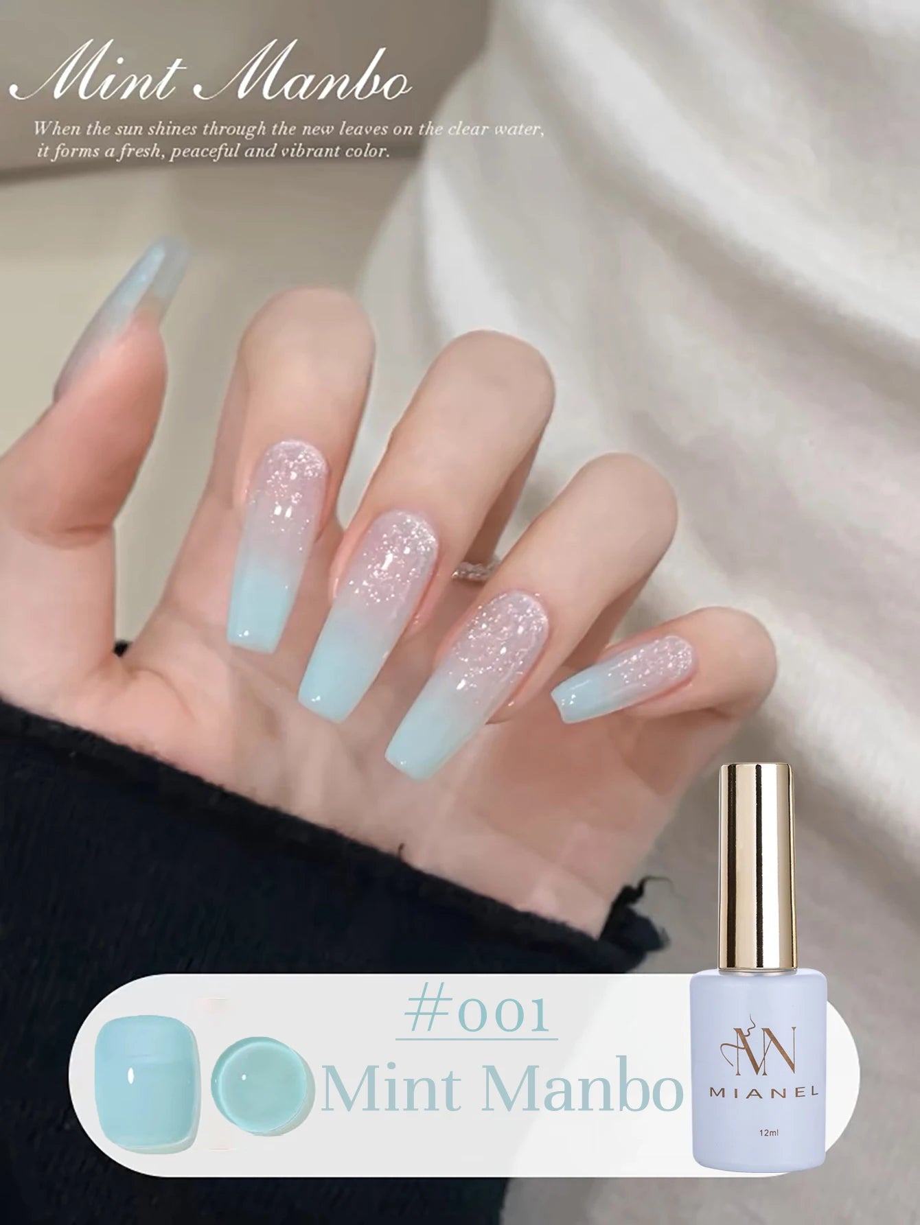 MIANEL 12ML Emperor Green Cat Eye Gel Nail Polish Whitenning Nails Green Nails Suitable For Nail Salons Nail Supplies  1-21pcs