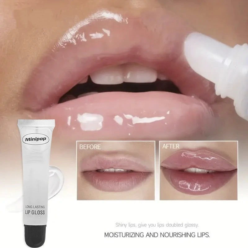 Clear Lip Gloss Plumper - 2pcs Moisturizing & Hydrating Set