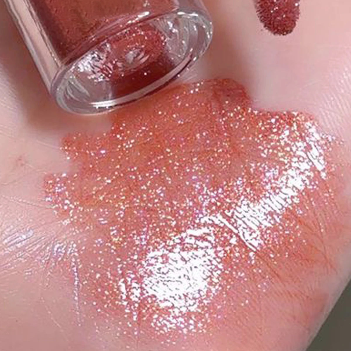 Sweet sparkling lip glaze mirror lip shine light lip gloss transparent lip gloss water gloss pure desire