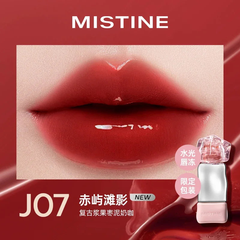 Mistine Lipstick Nude Long Wear Lip Creamy Korean Makeup Matte Lip Glaze Mirror Gloss Lip Jelly Long Lasting 2.9g