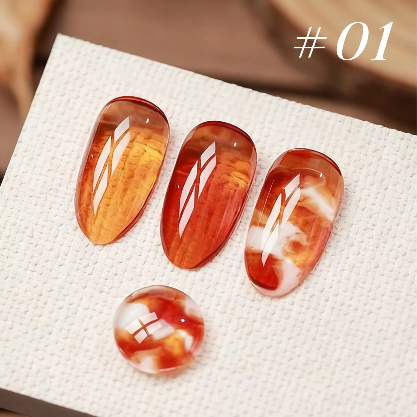MIANEL 10ML Brown Amber Series Jelly Gel Nail Polish 2026 New Popular Ice Clear Caramel Nail Polish Black Nails 1-6pcs