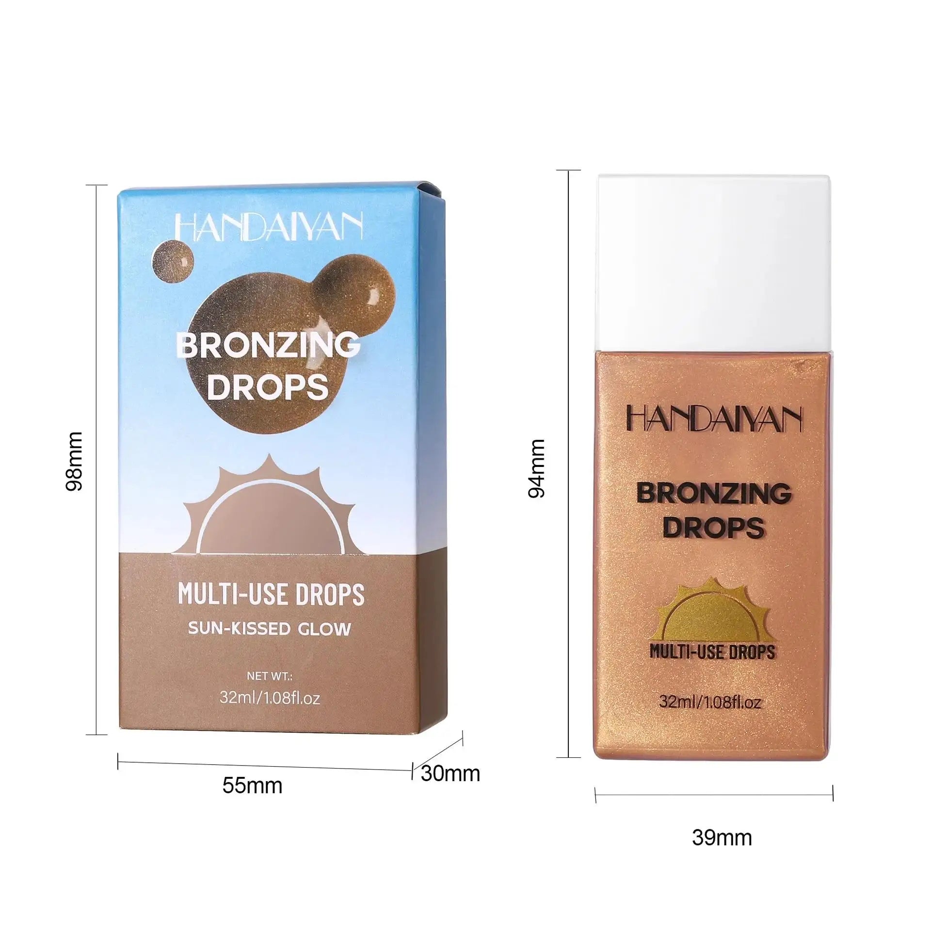 Matte Bronzer Liquid Makeup Waterproof Tanning Cream Body Oil Control Moisturizer Pearlescent Shine For Silky Skin Finish