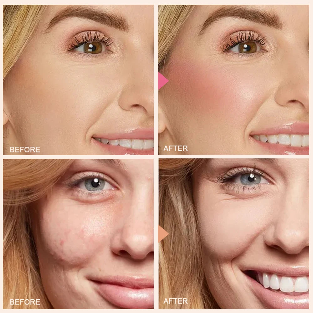 4 Color Liquid Blush 5ml Long-Lasting & Blendable Vegan Cheek TintNatural Flush to Bold Glow | Dewy & Matte Finish Face Makeup