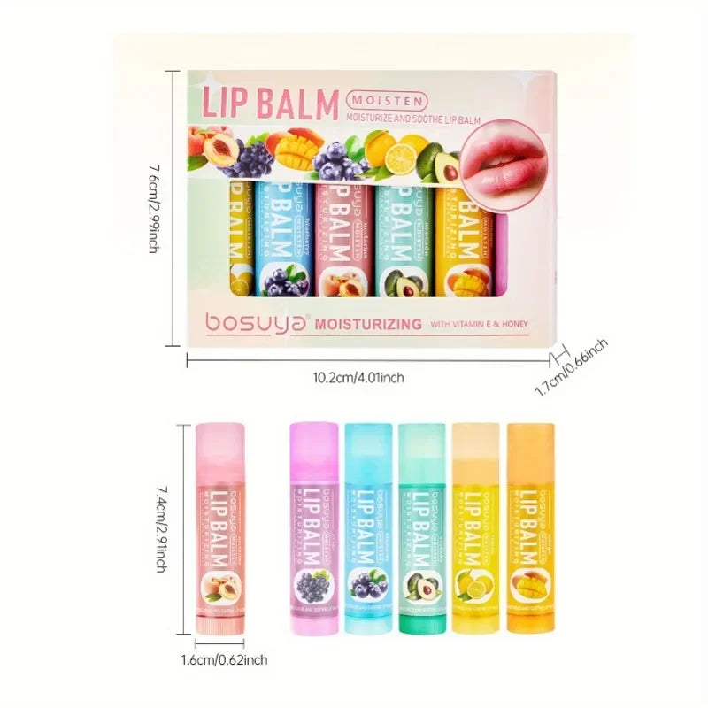 6PCS Moisturize, Repair Dry Lips, Various Fragrances, Convenient, Long-lasting, Lip Balm, Perfect Holiday Gift for Girls