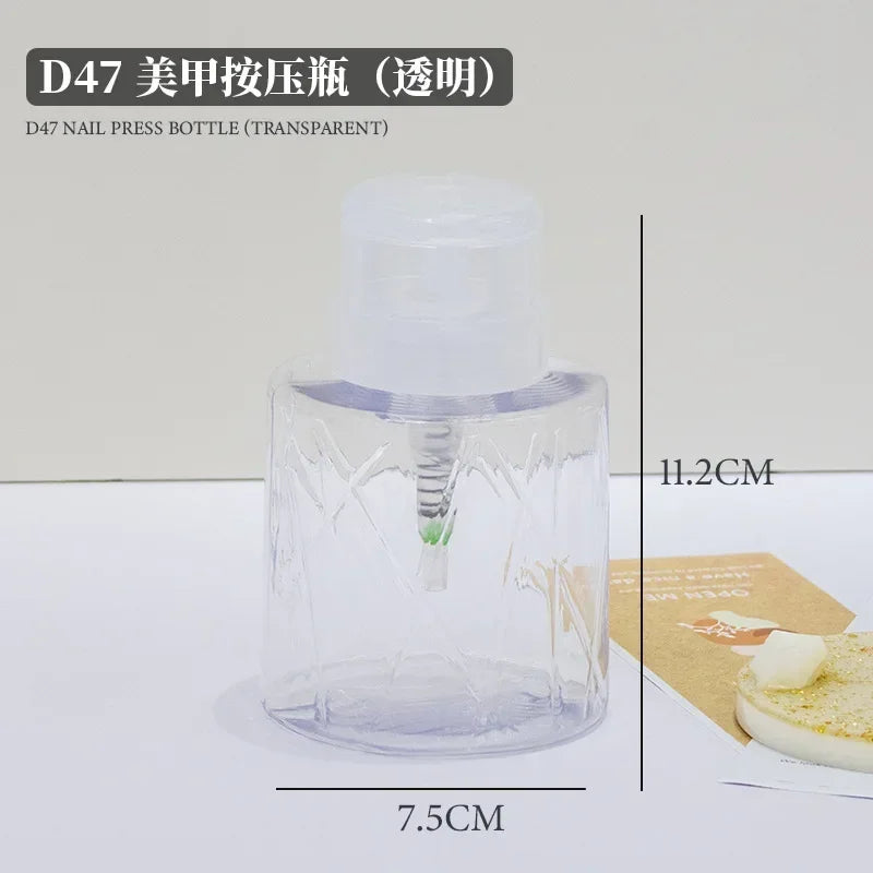 Nail Refillable Bottles Empty Press Pump Dispenser Nail Art Polish Remover Cleaner Makeup Bottle Manicure Tool Nail Art Tools