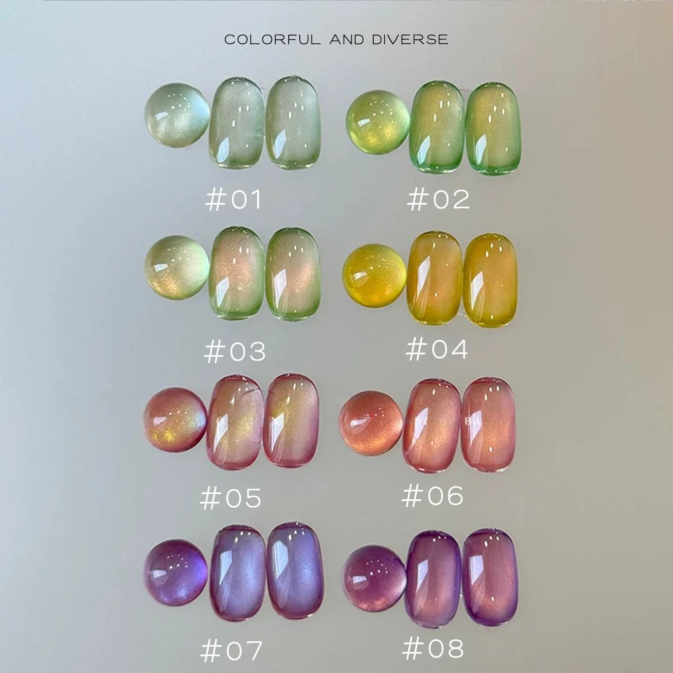 MIANEL 12ML Emperor Green Cat Eye Gel Nail Polish Whitenning Nails Green Nails Suitable For Nail Salons Nail Supplies  1-21pcs