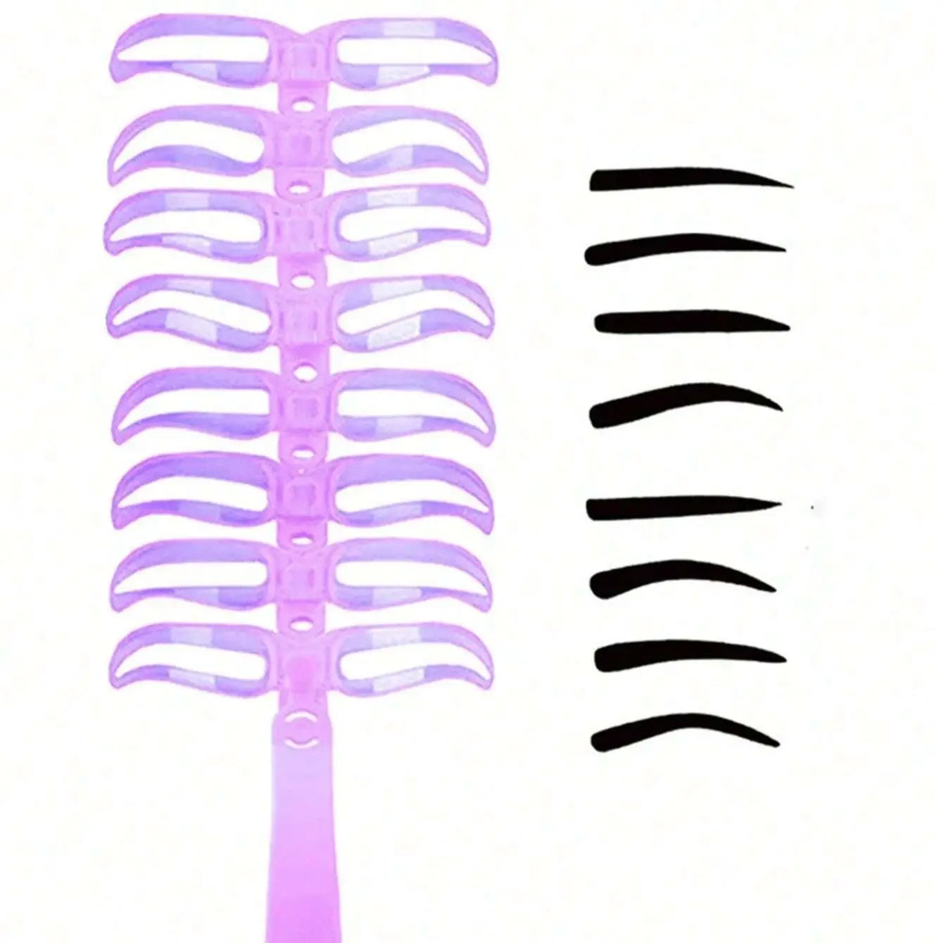 8-In-1 Reusable Eyebrow Template Set, Eyebrow Template Tool, Eyebrow Makeup Model Tool And Accessories