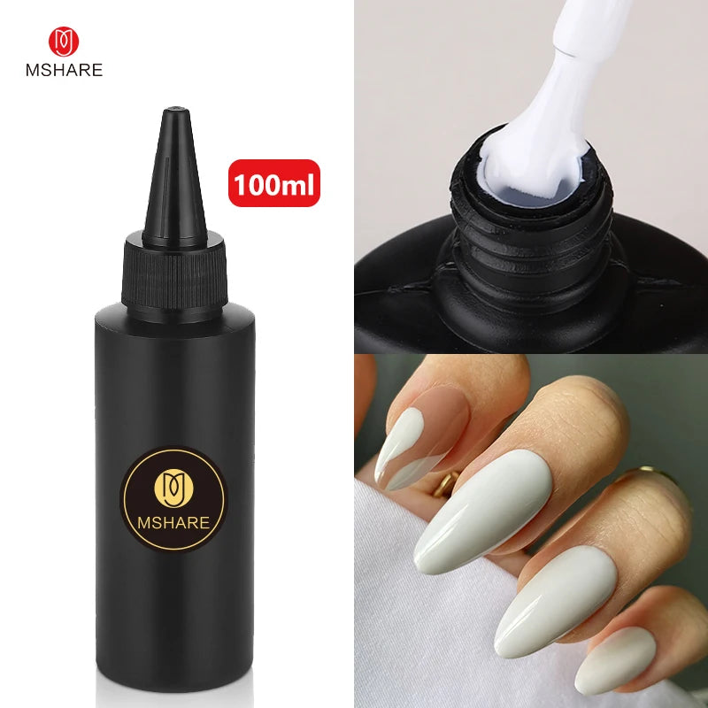 MSHARE 100ML Nail Gel Polish Soak Off UV LED Nails Vernis Semi Permanent Varnish Polish White Red Nail Gel Art