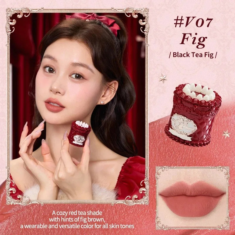 Flower Know Strawberry Rococo Cloud Liquid Lipstick Cream Lip Glaze Matte Milk Tea korean Makeup Long Lasting Lipgloss